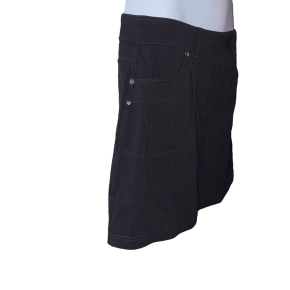 Athleta Black Skort Womens S Athleisure Pockets Stretch Mesh Shorts Belt Loops - Picture 4 of 10